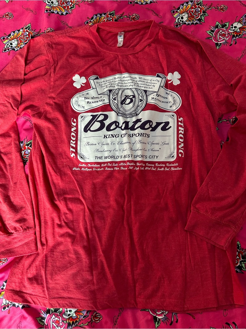 Boston King of Sports Kids' Long-Sleeve Shirt - Red